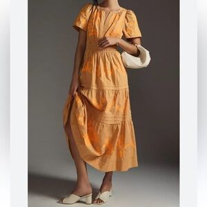 Anthropologie somerset Embroidered Maxi Dress